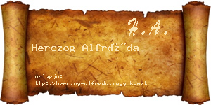 Herczog Alfréda névjegykártya